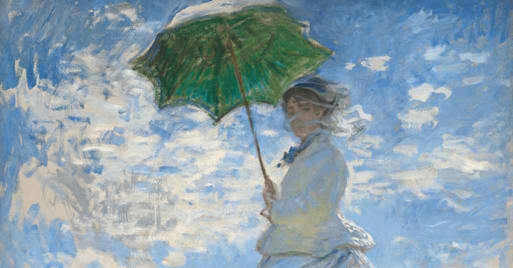 Cropped image of Camille in Claude Monet's painting, "Woman with a Parasol - Madame Monet and Her Son"
